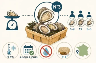 Combien d&rsquo;Huitres n 3 dans une Bourriche? Quantités Conseils